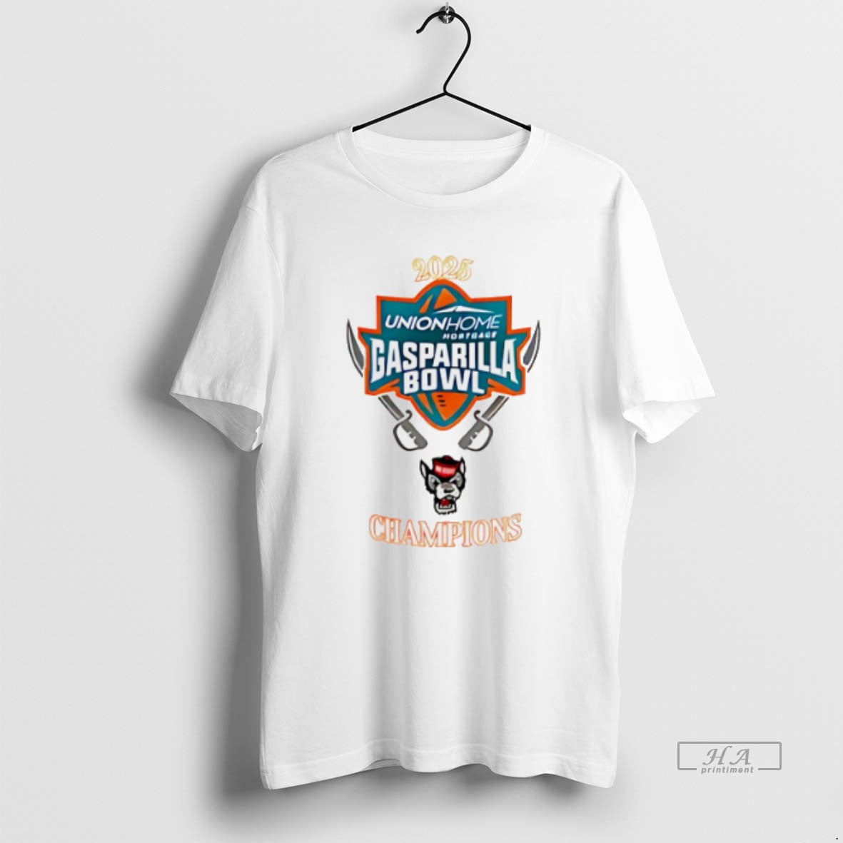 Official Nc State Wolfpack 2025 Gasparilla Bowl Champions Logo T-Shirts, Hoodie, Sweatshirt | AU01DripNestTees.com