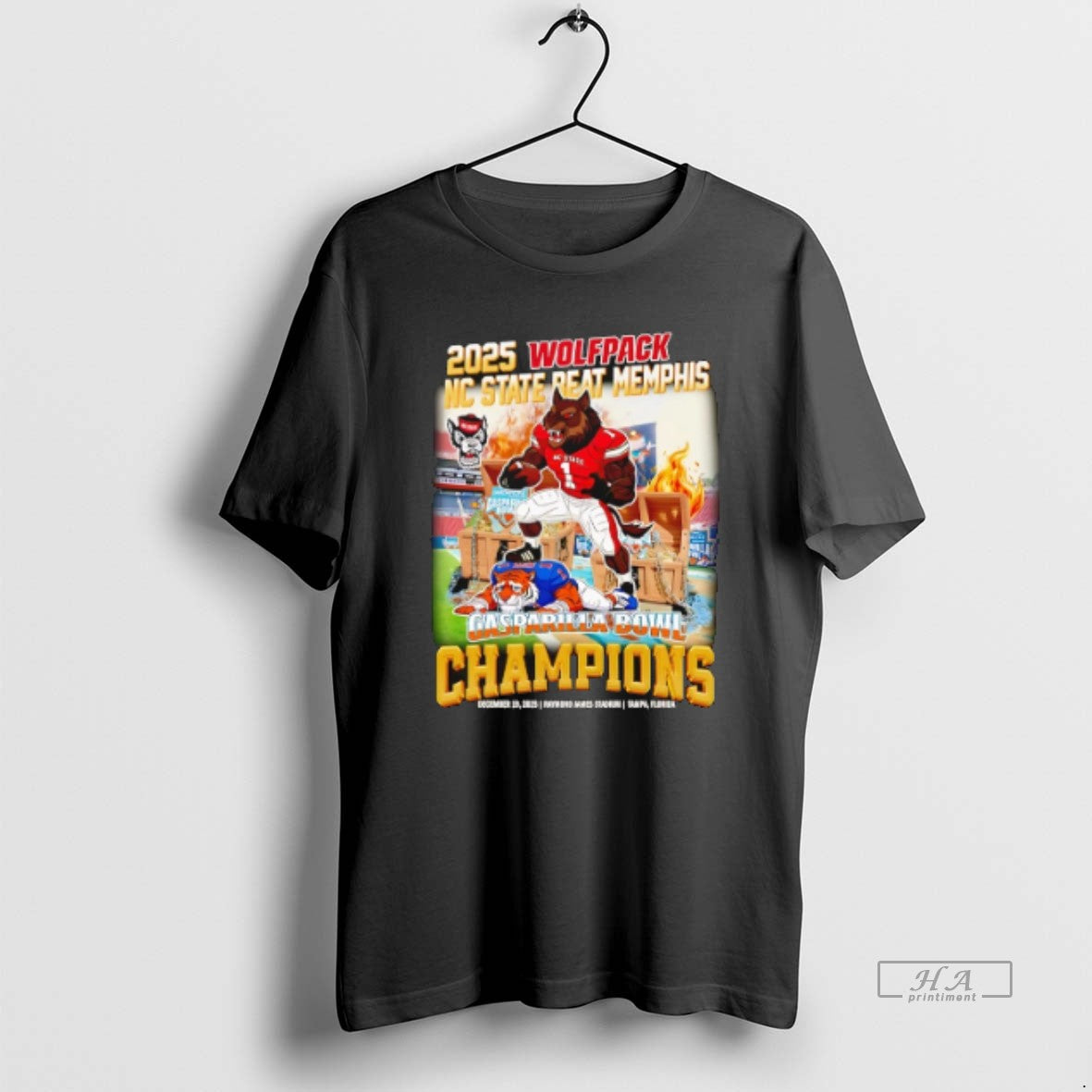 Official Nc State Wolfpack Gasparilla Bowl Champions 2025 Mascot T-Shirts, Hoodie, Sweatshirt | AU01DripNestTees.com