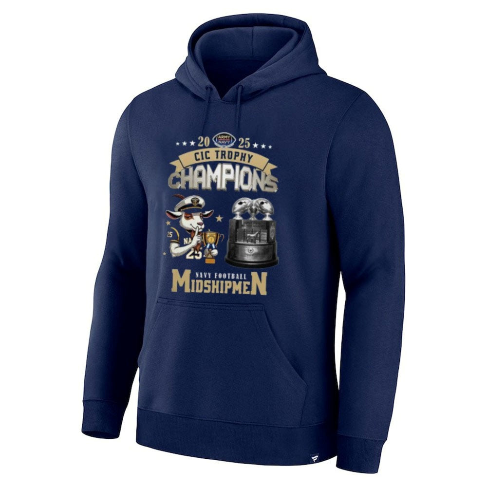 Navy Midshipmen 2025 CIC Trophy Champions Mascot Shirt