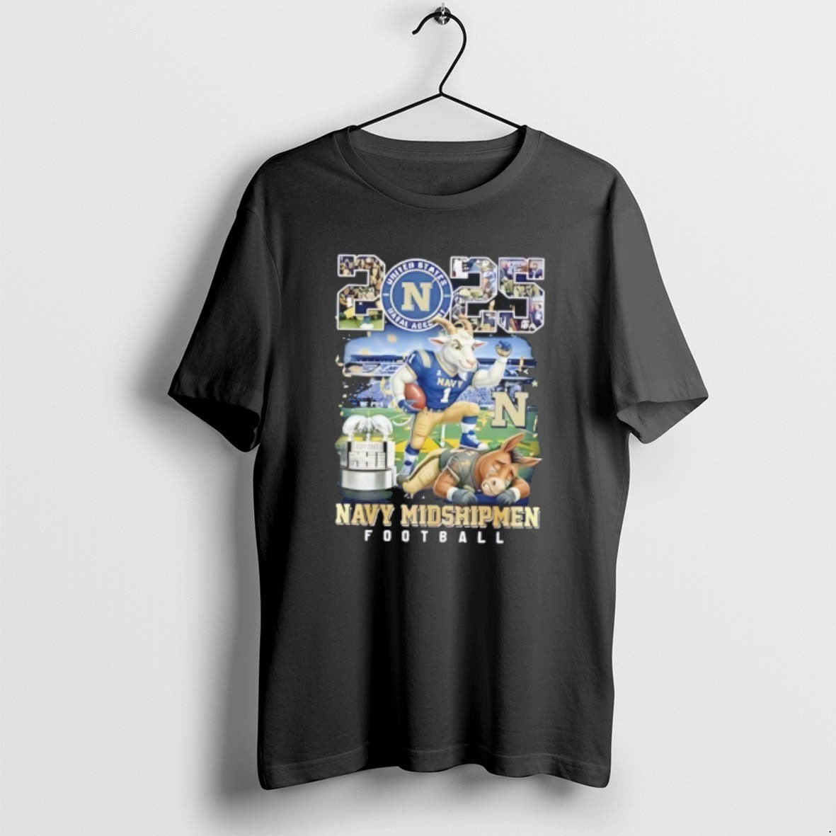 Official Navy Midshipmen 2025 Commander In Chiefs Trophy Champions Mascot T-Shirts, Hoodie, Sweatshirt | AU01DripNestTees.com