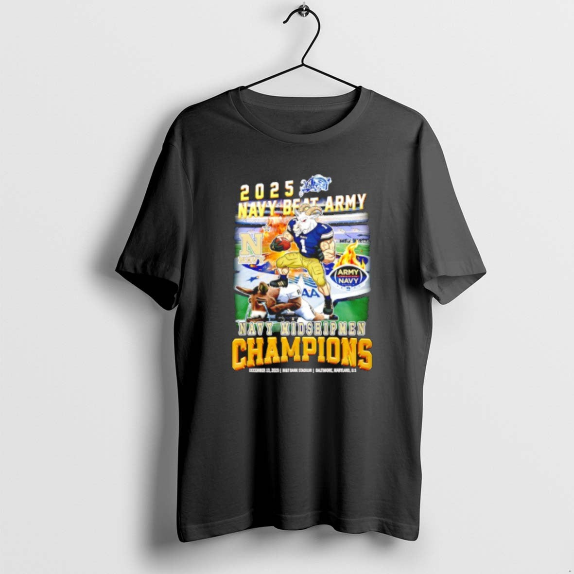 Official Navy Midshipmen 2025 Navy Beat Army Champions Mascot T-Shirts, Hoodie, Sweatshirt | AU01DripNestTees.com
