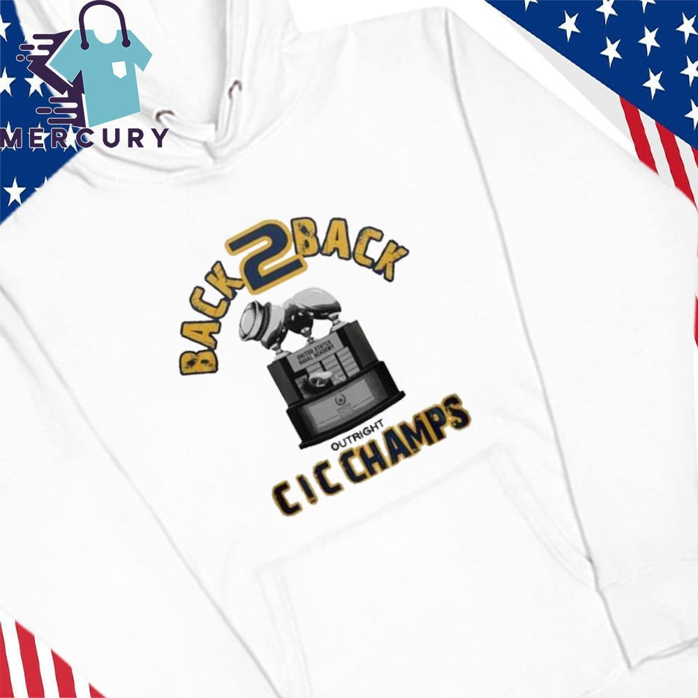 Navy Midshipmen Back-to-Back CIC Champs 2025 Shirt