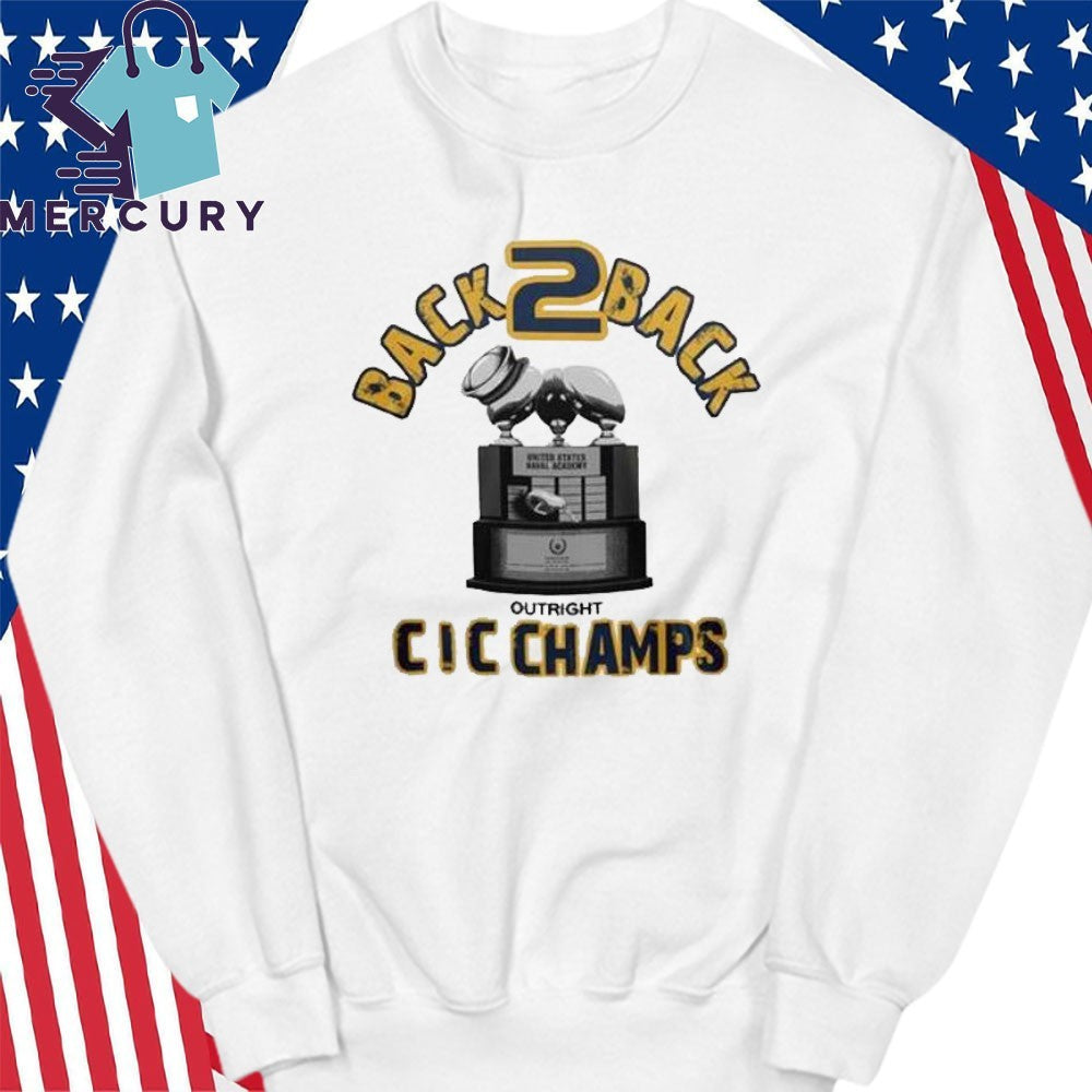 Navy Midshipmen Back-to-Back CIC Champs 2025 Shirt