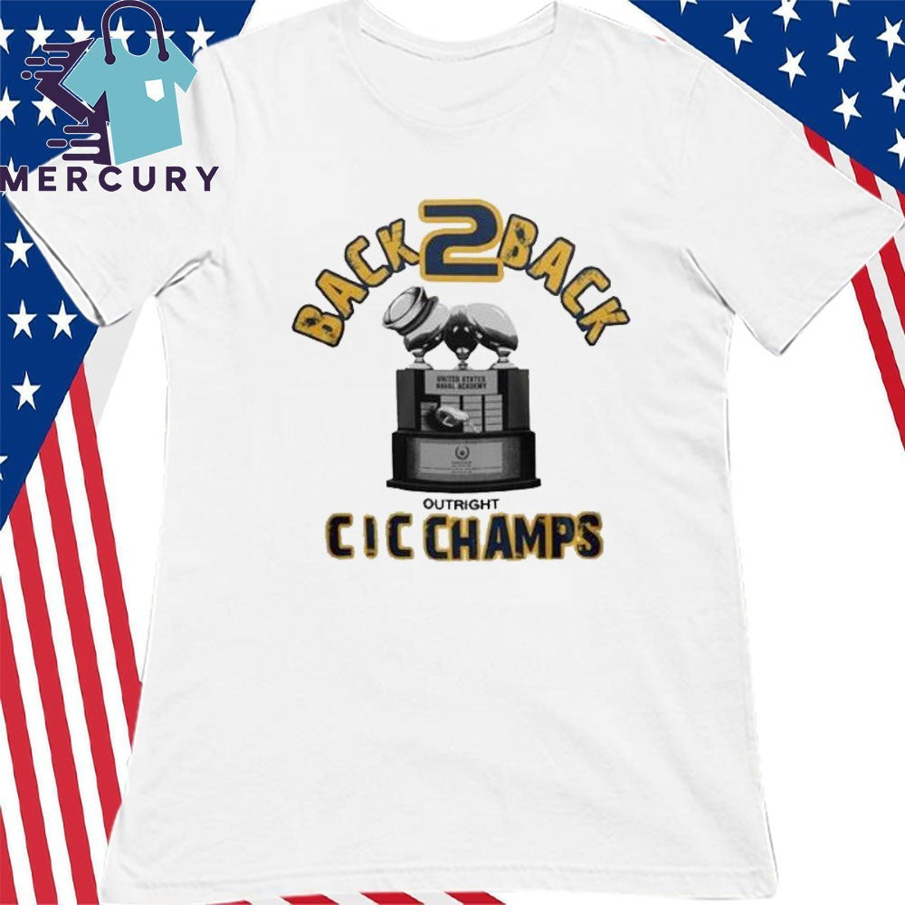 Navy Midshipmen Back-to-Back CIC Champs 2025 Shirt
