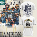 Navy Midshipmen Football Back-to-Back CIC Trophy Champions 2025 Two Sided Shirt