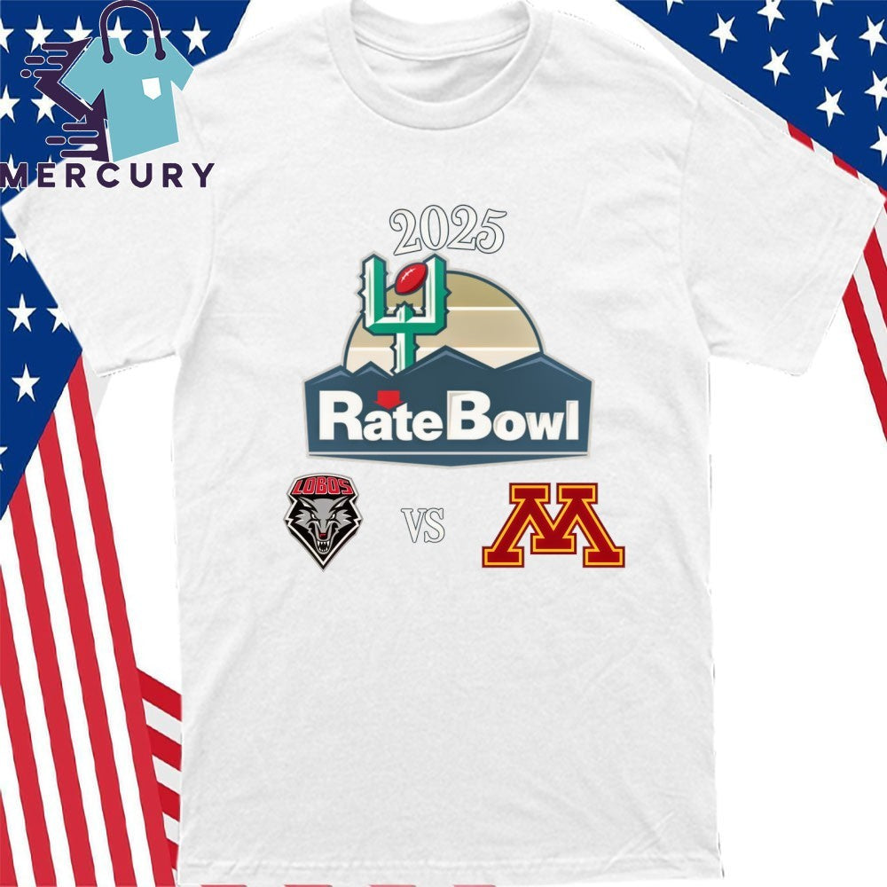 New Mexico Lobos vs. Minnesota Golden Gophers 2025 Rate Bowl Shirt