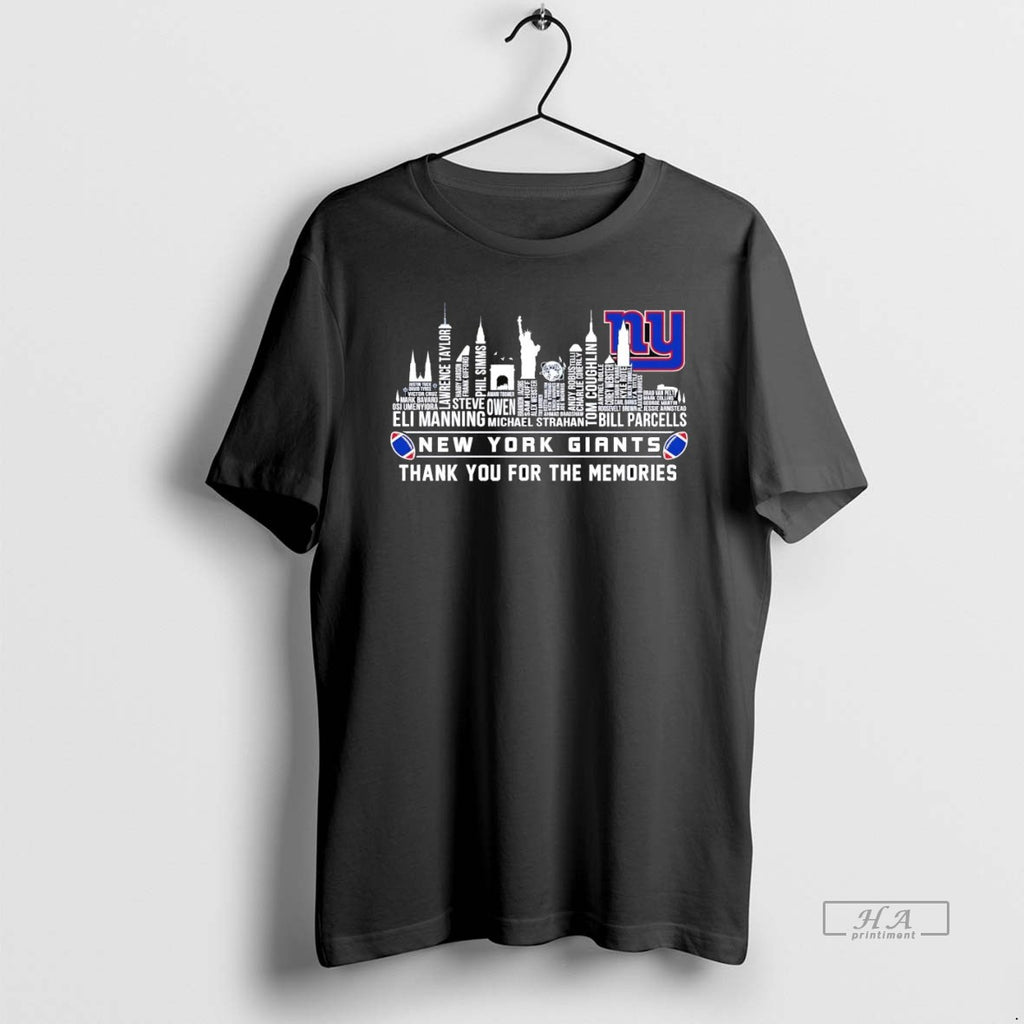 Official New York Giants City Players Names Thank You For The Memories T-Shirts, Hoodie, Sweatshirt | AU01DripNestTees.com