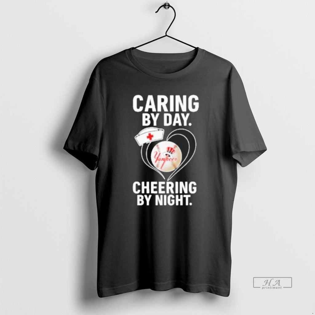 Official New York Yankees Caring By Day Cheering By Night T-Shirts, Hoodie, Sweatshirt | AU01DripNestTees.com