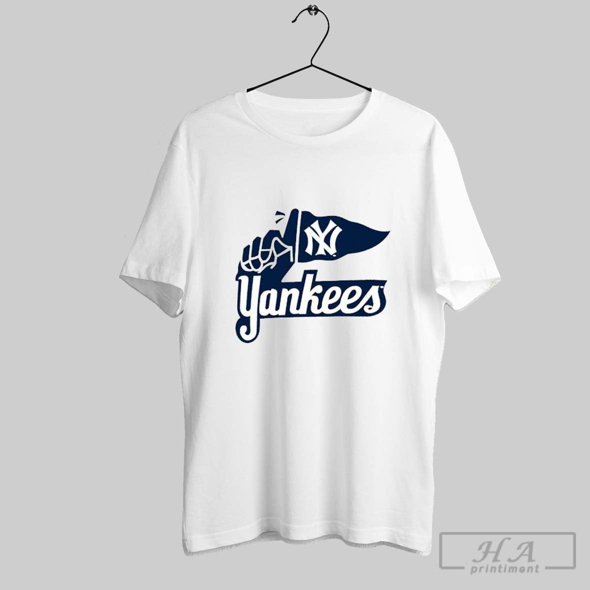 Official New York Yankees Logo Hand Holding Flag Iconic Baseball