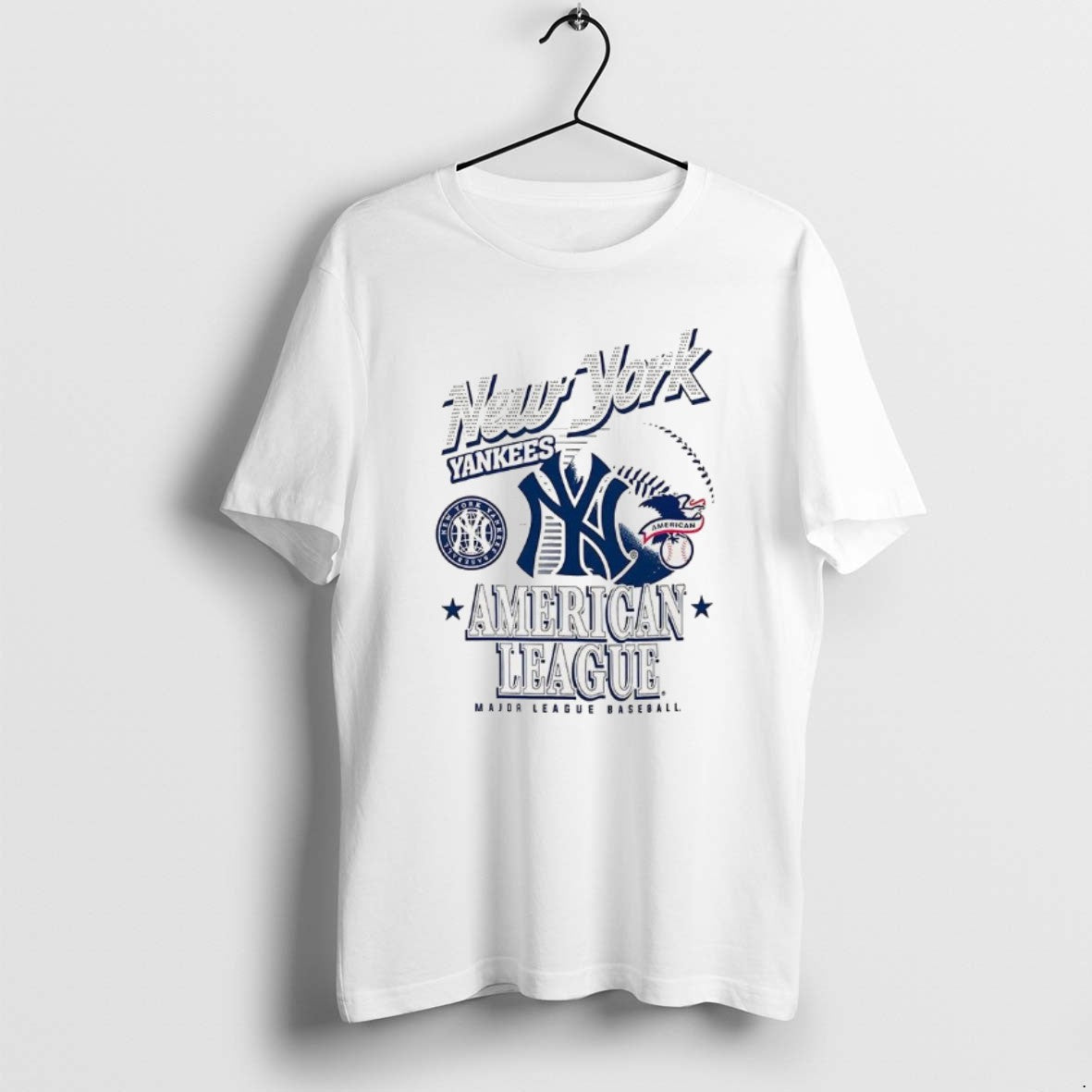 Official New York Yankees Mlb American National League Logo Ball Retro T-Shirts, Hoodie, Sweatshirt | AU01DripNestTees.com
