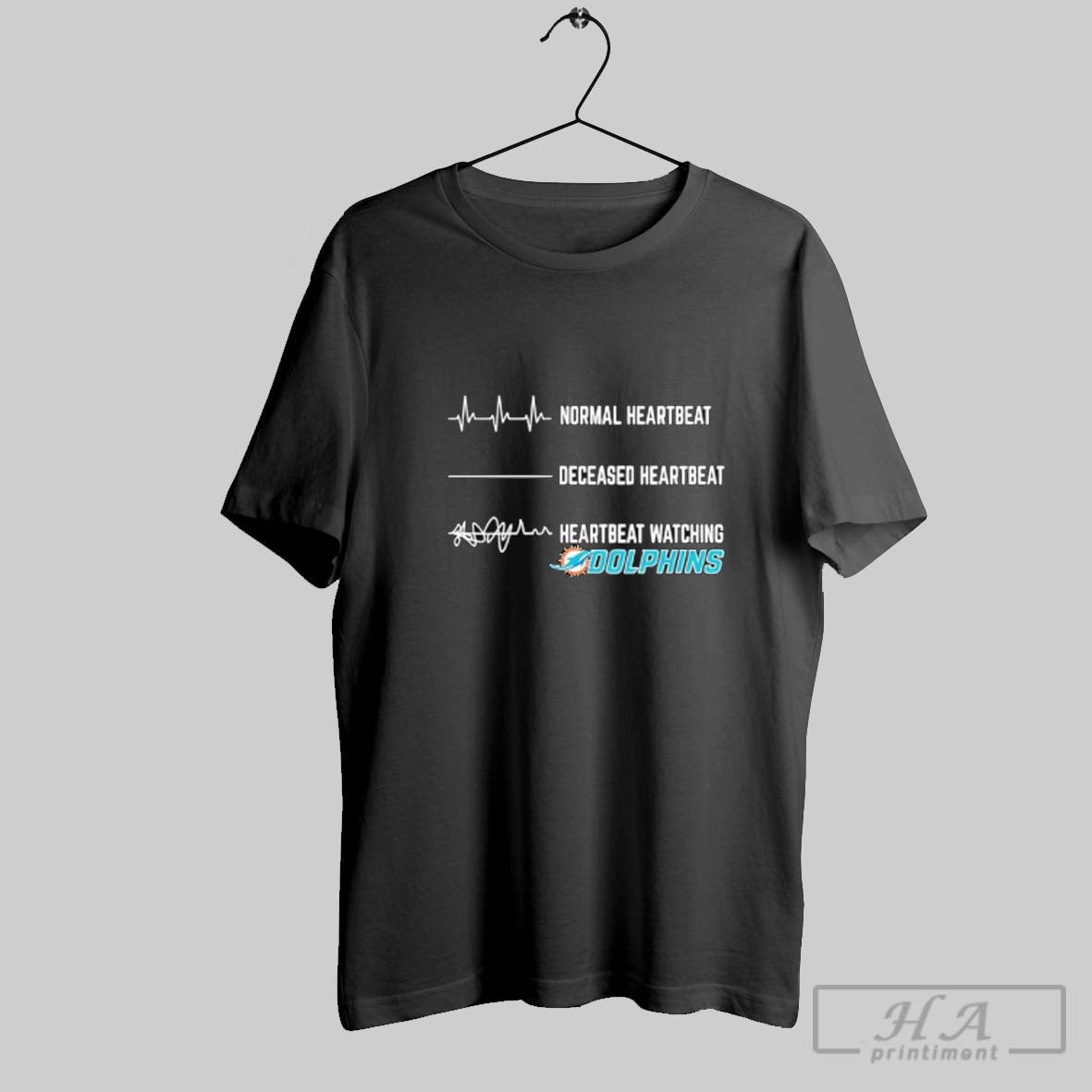 Official Normal Heartbeat Deceased Heartbeat Heartbeat Watching Miami Dolphins