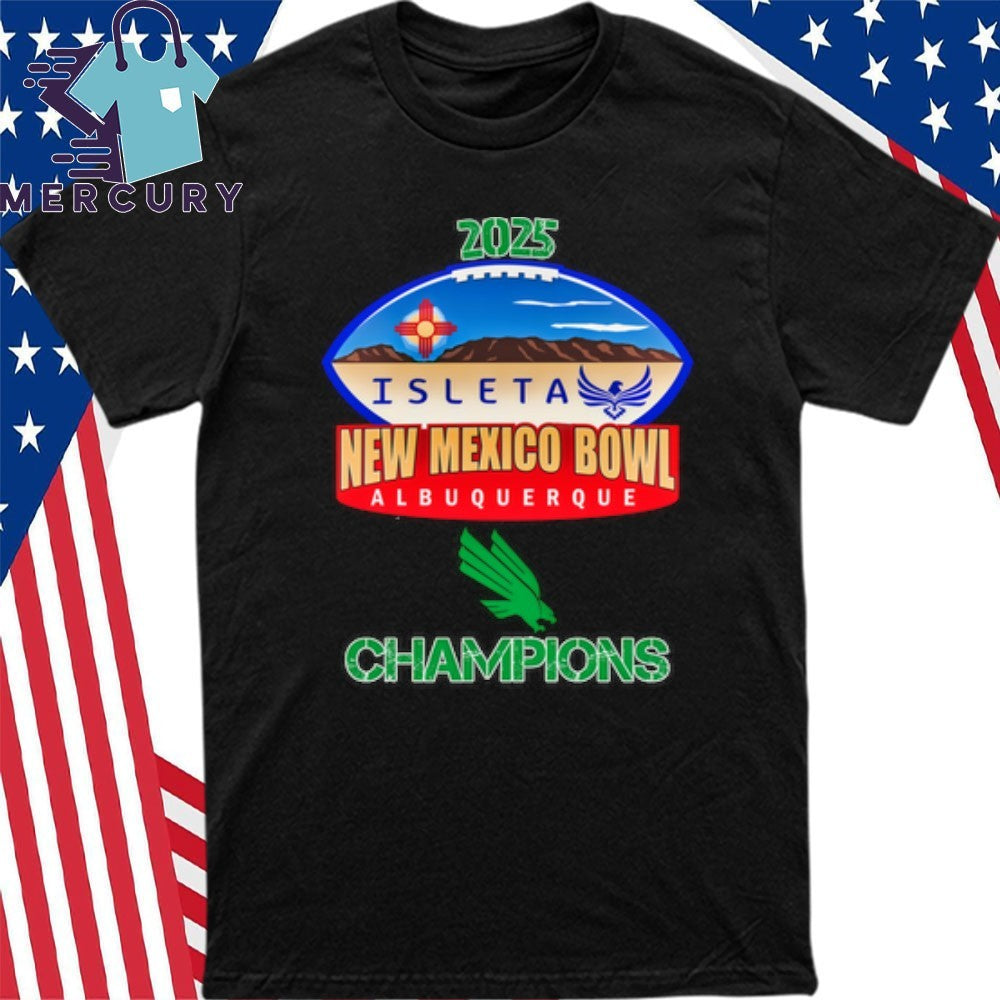 North Texas Mean Green 2025 New Mexico Bowl Champions Logo Shirt