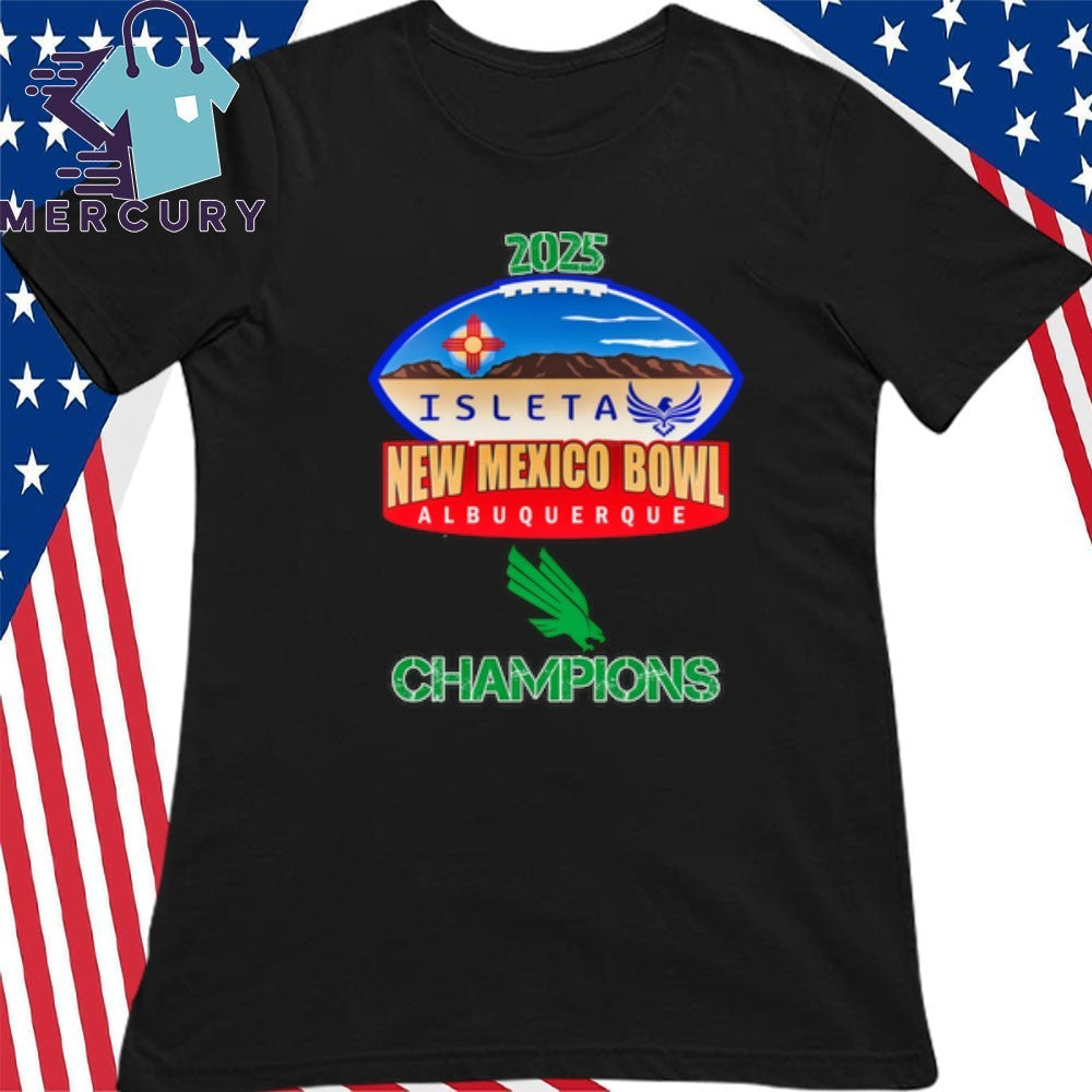 North Texas Mean Green 2025 New Mexico Bowl Champions Logo Shirt