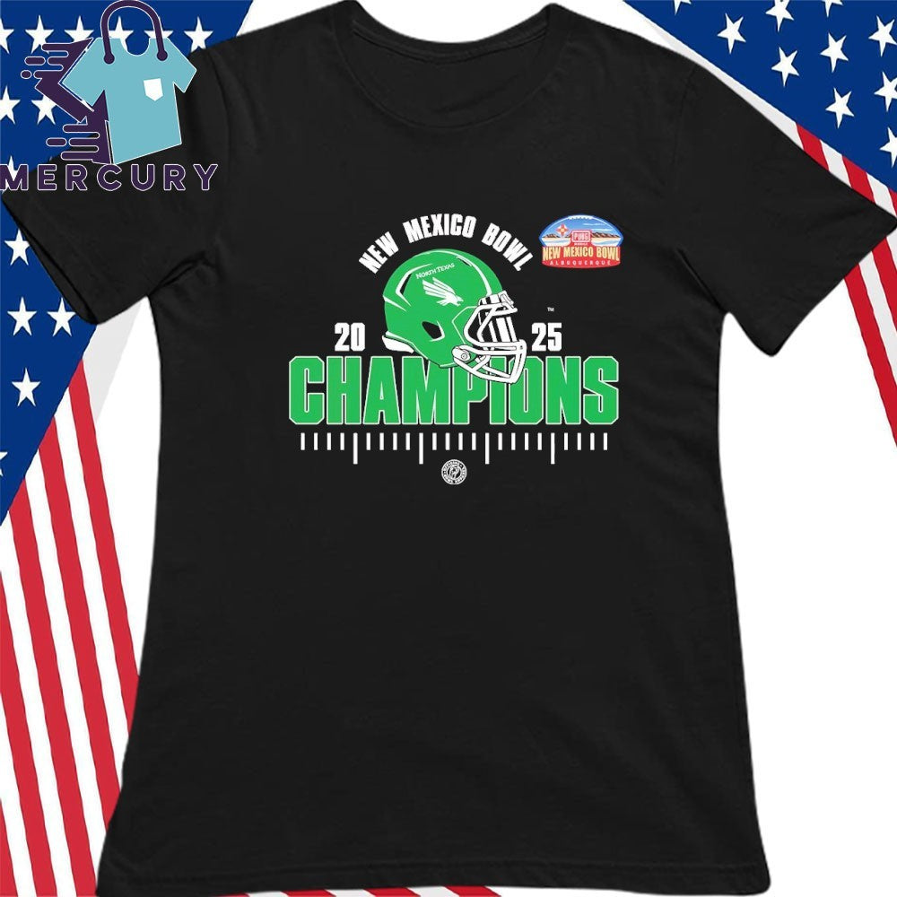 North Texas Mean Green New Mexico Bowl Champions 2025 NCAA Football Shirt