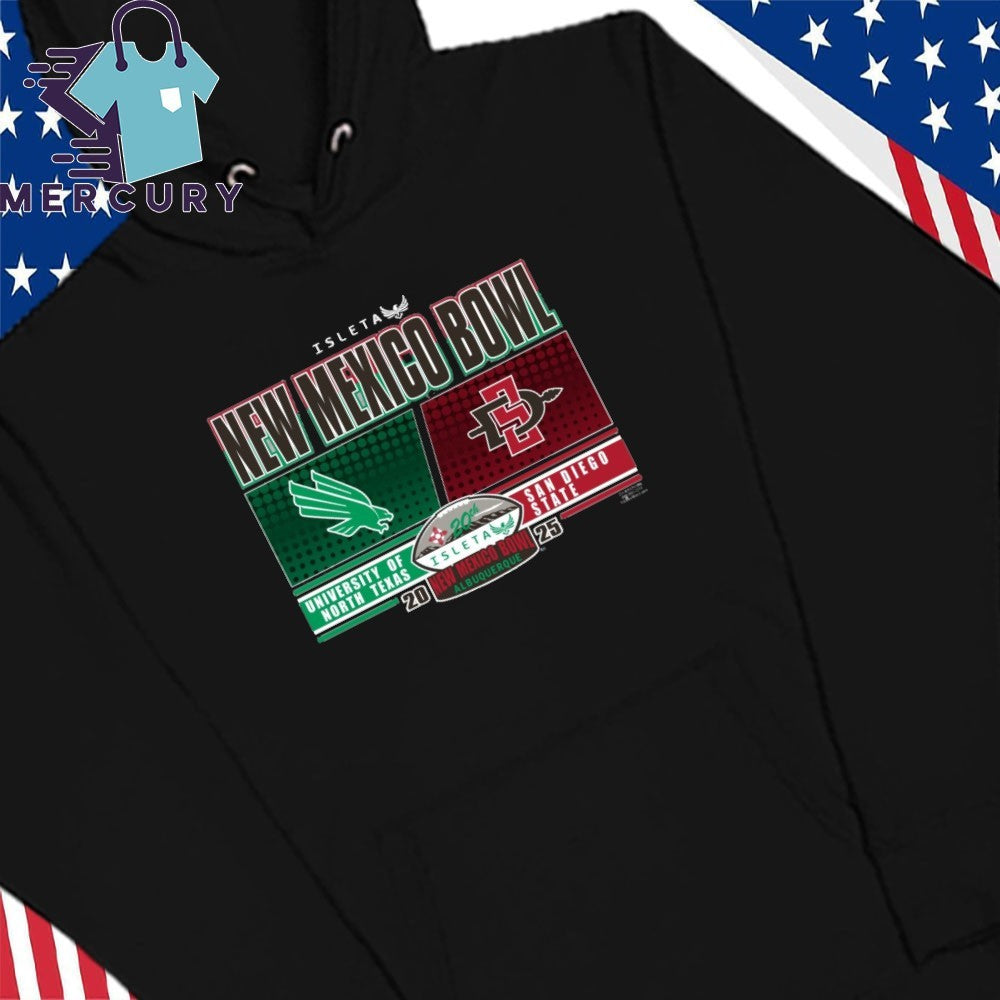 North Texas Mean Green Vs San Diego State Aztecs 2025 Isleta New Mexico Bowl Dueling Shirt