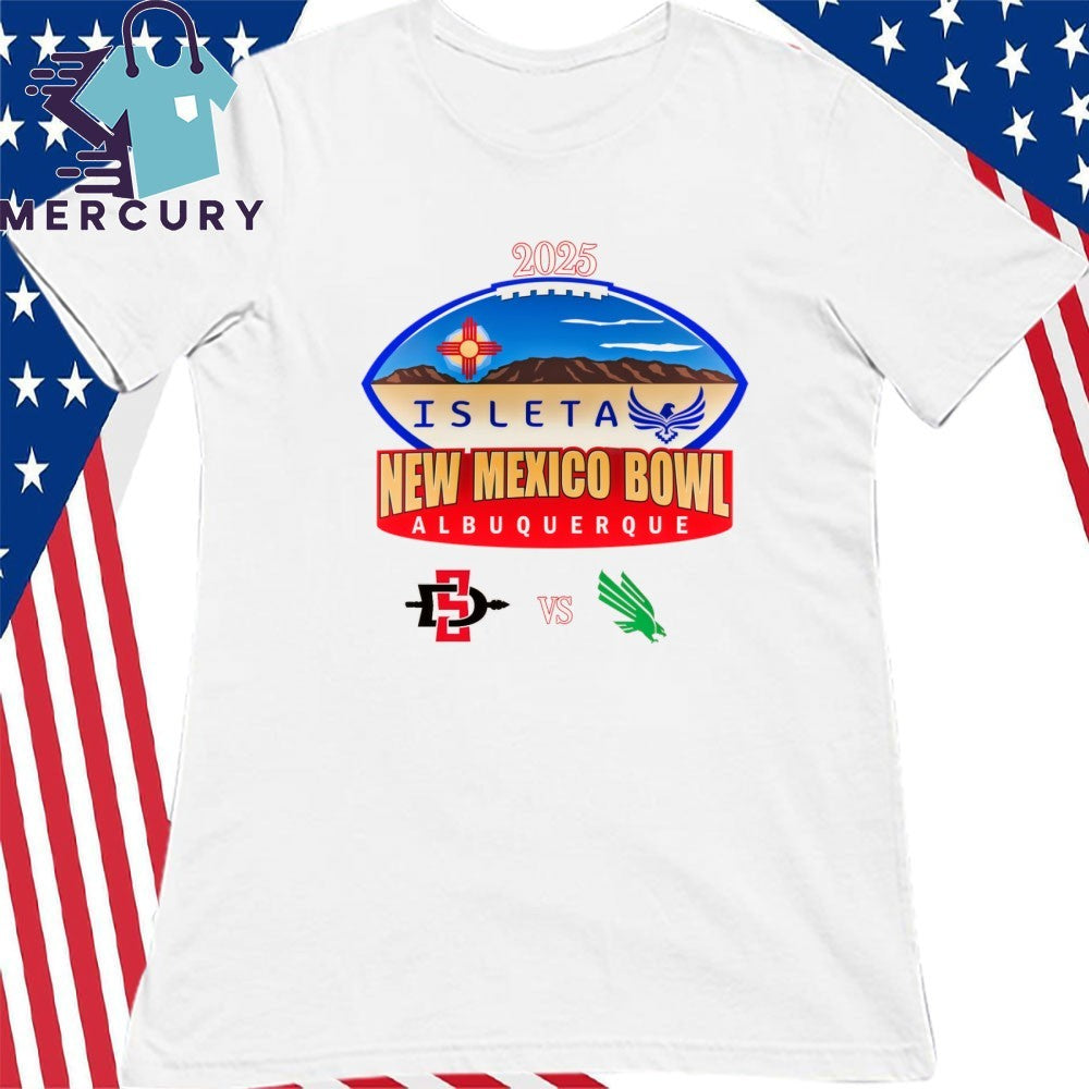 North Texas Mean Green Vs San Diego State Aztecs 2025 New Mexico Bowl Shirt