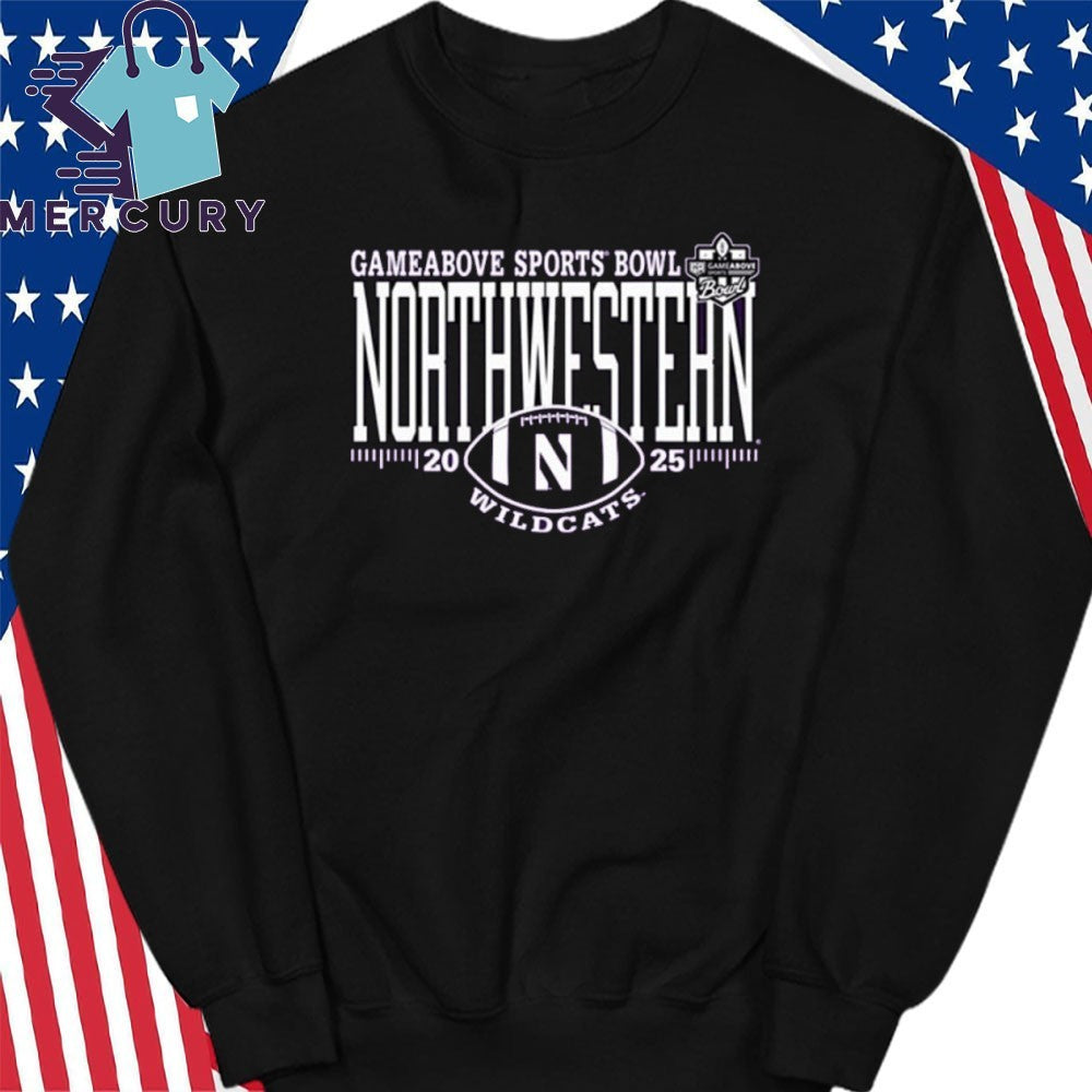 Northwestern Wildcats 2025 GameAbove Sports Bowl Bound Shirt