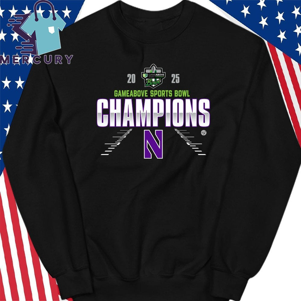 Northwestern Wildcats 2025 GameAbove Sports Bowl Champions Shirt
