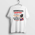 Official Norwegian Woman Really Sweet Dont Mess With Me Flag White T Shirts Jpg