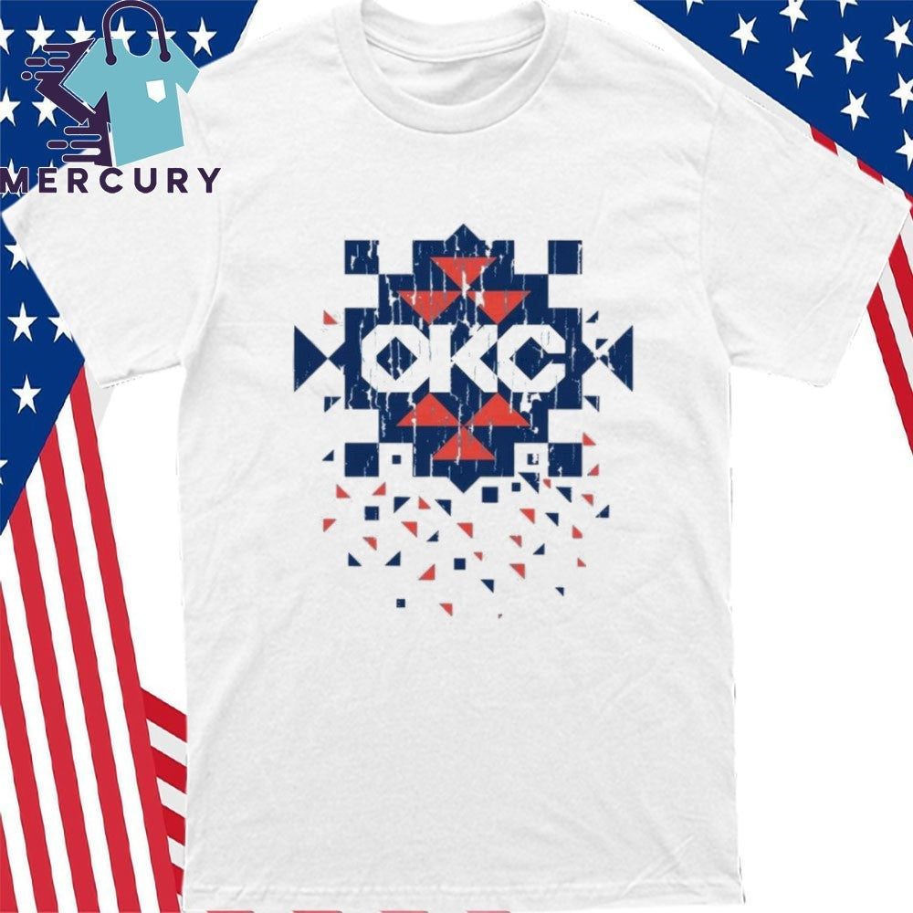 OKC Thunder Diamond Pattern Native Shirt