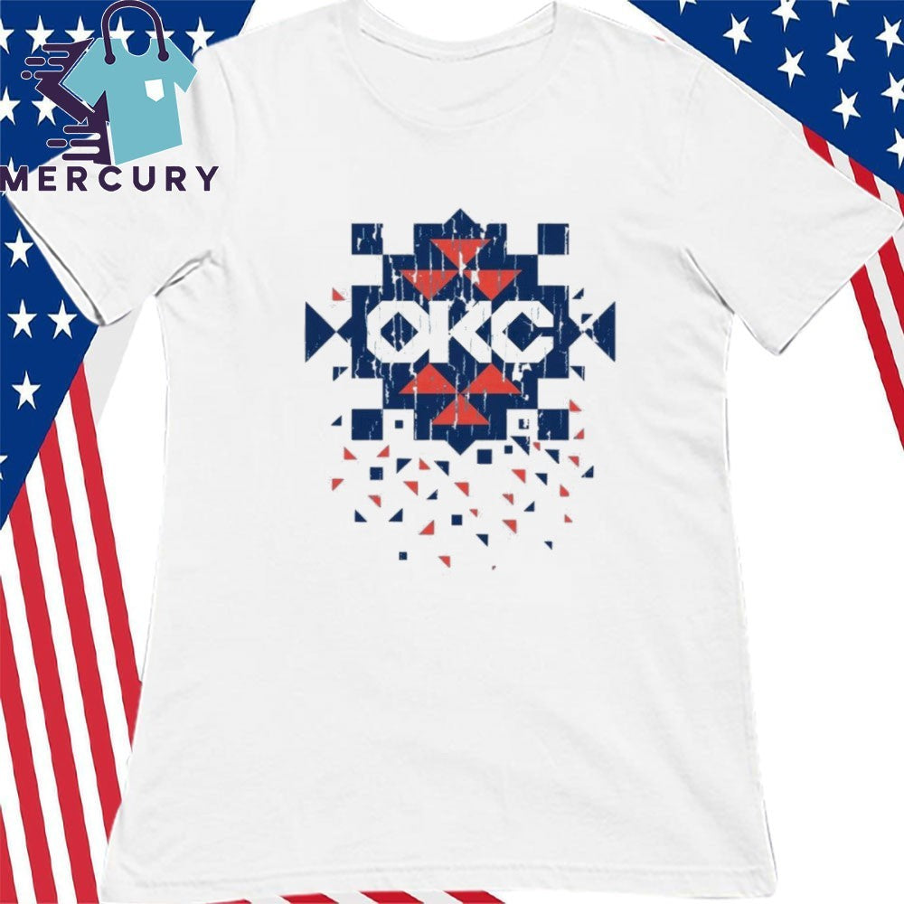 OKC Thunder Diamond Pattern Native Shirt