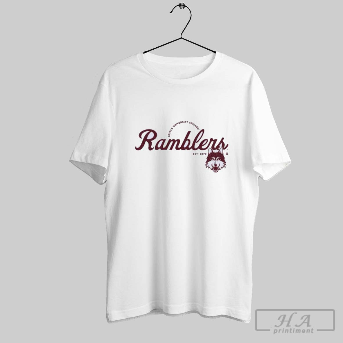 Official Official Loyola University Chicago Ramblers Script Logo Shirt Tee