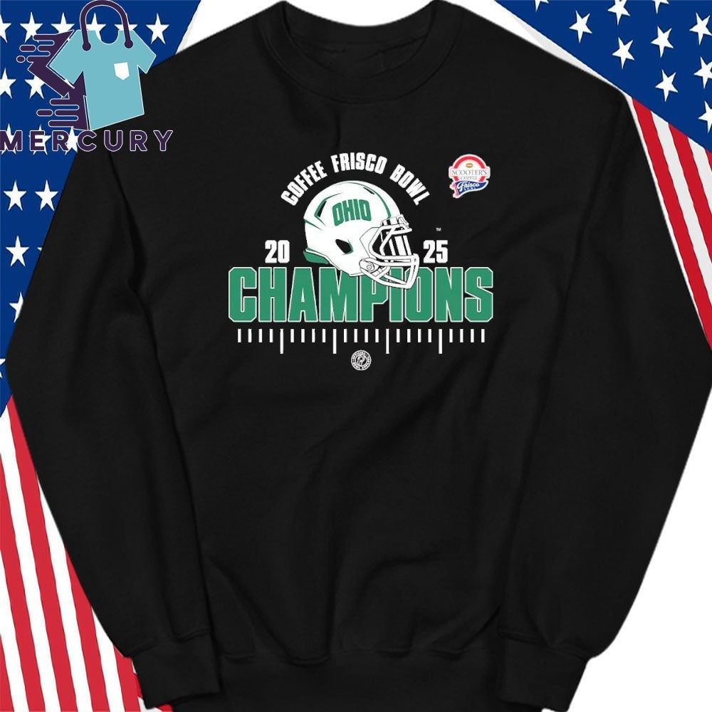 Ohio Bobcats Scooter’s Coffee Frisco Bowl Champions 2025 NCAA Football Shirt