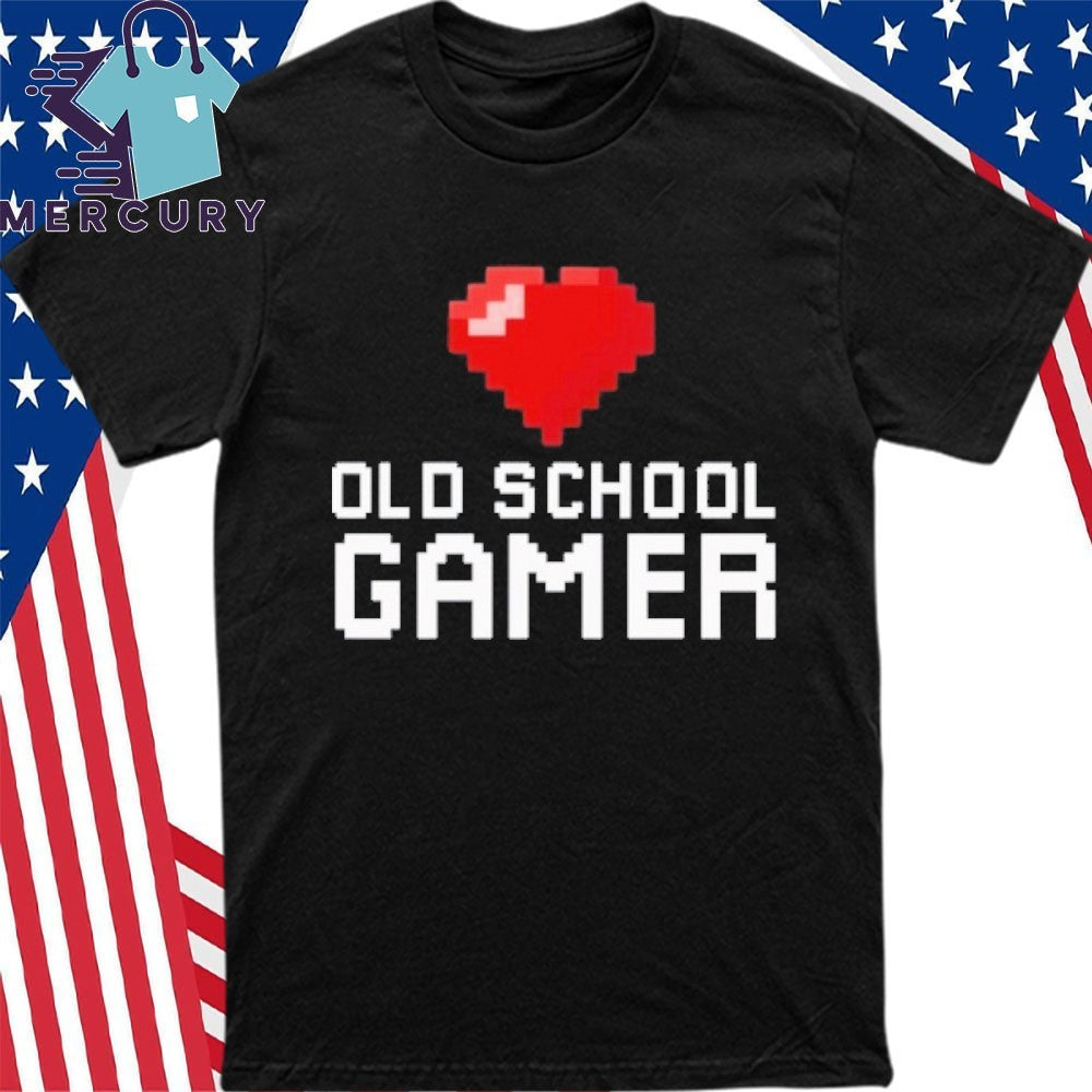 Old School Gamer Heart Shirt