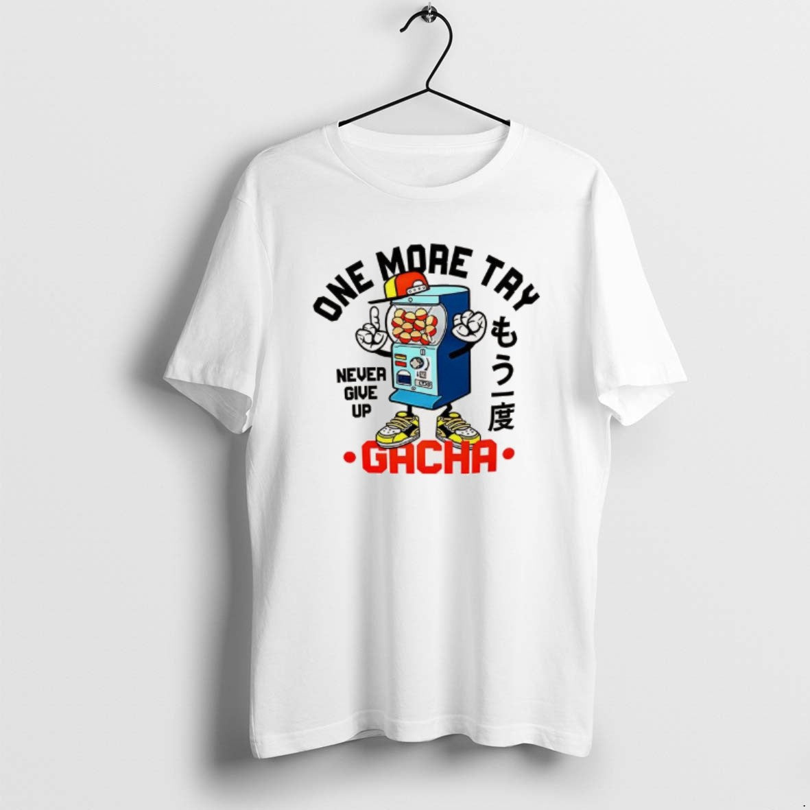 Official One More Try Gacha Never Give Up T-Shirts, Hoodie, Sweatshirt | AU01DripNestTees.com