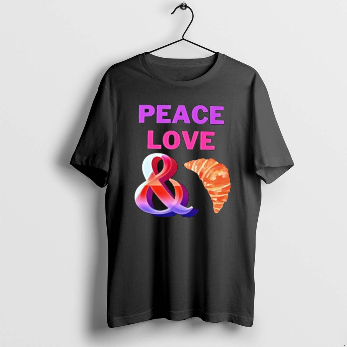 Official Peace Love And Croissants T-Shirts, Hoodie, Sweatshirt | AU01DripNestTees.com