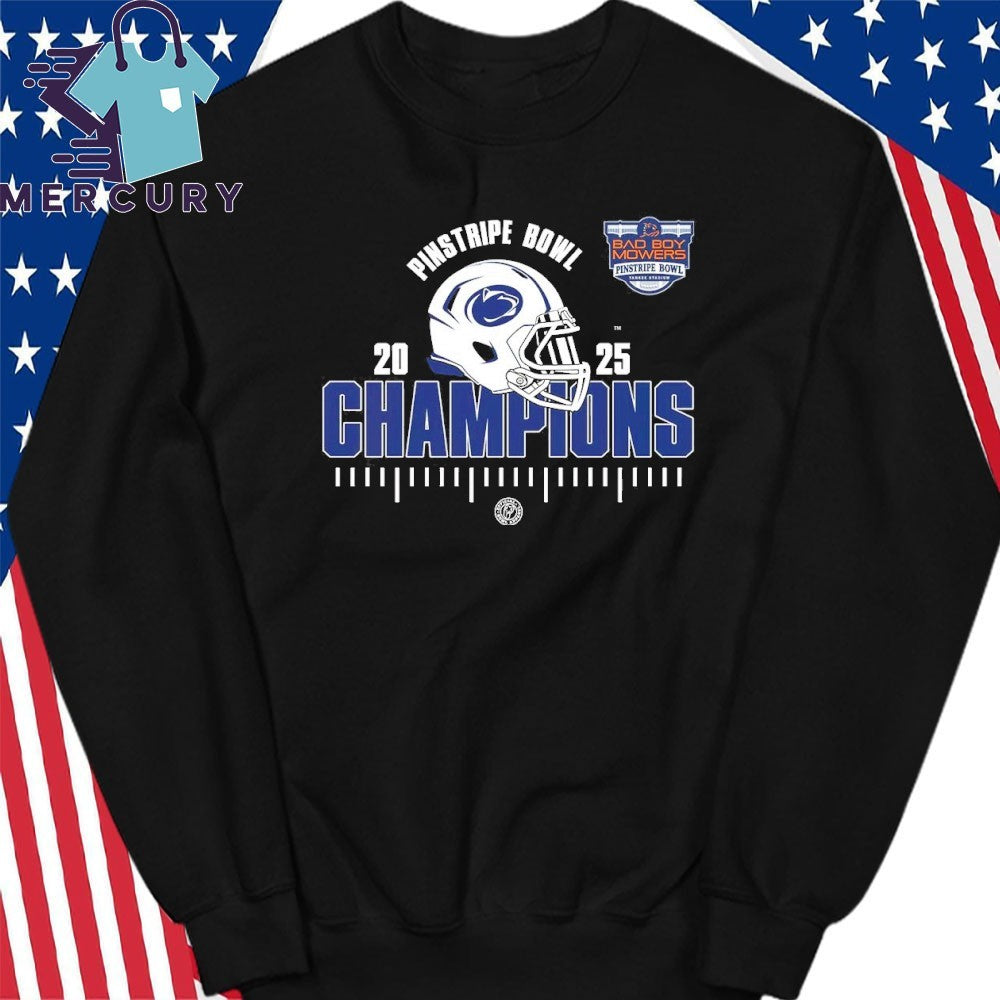 Penn State Nittany Lions 2025 Bad Boy Mowers Pinstripe Bowl Champions NCAA Football Shirt