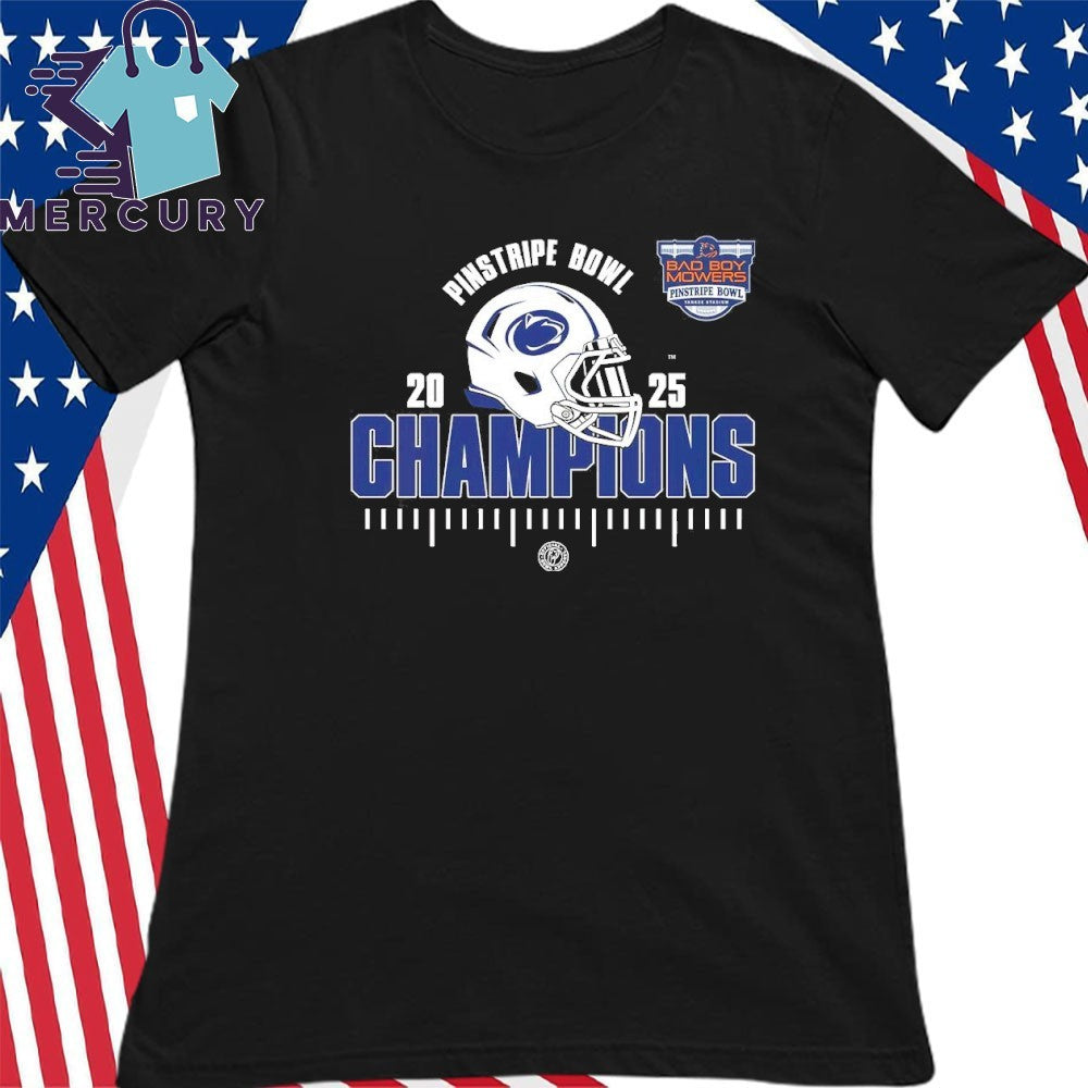 Penn State Nittany Lions 2025 Bad Boy Mowers Pinstripe Bowl Champions NCAA Football Shirt