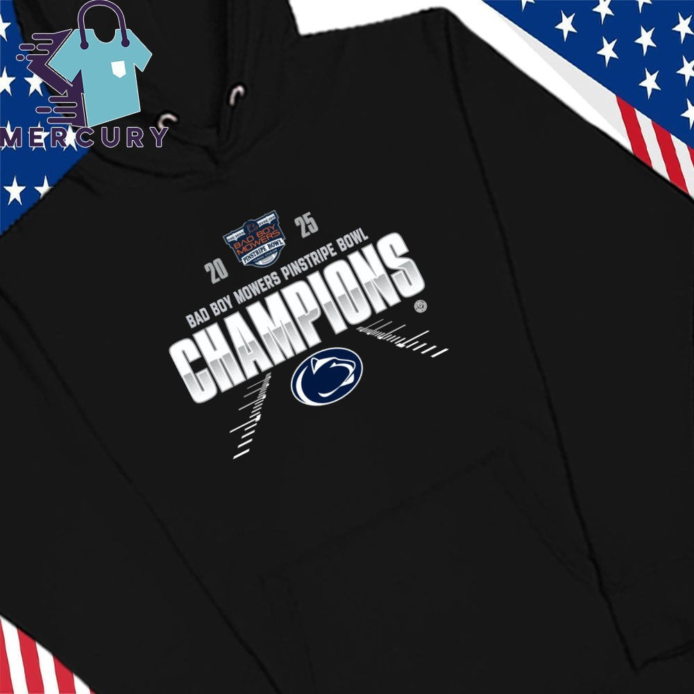Penn State Nittany Lions 2025 Bad Boy Mowers Pinstripe Bowl Champions Shirt