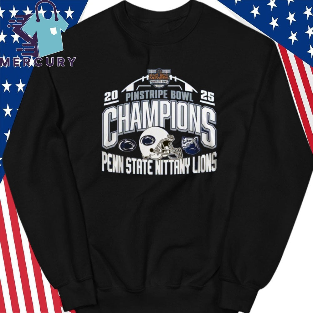 Penn State Nittany Lions 2025 Pinstripe Bowl Champions Helmet Shirt