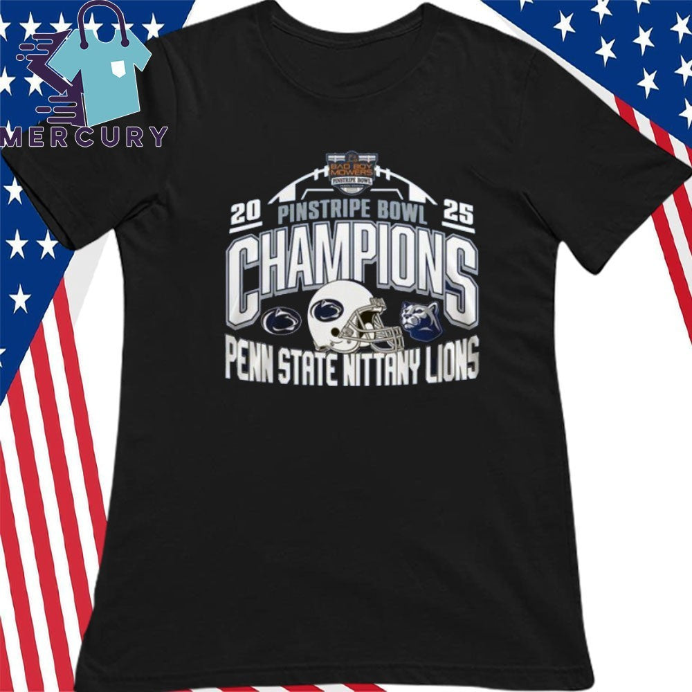 Penn State Nittany Lions 2025 Pinstripe Bowl Champions Helmet Shirt