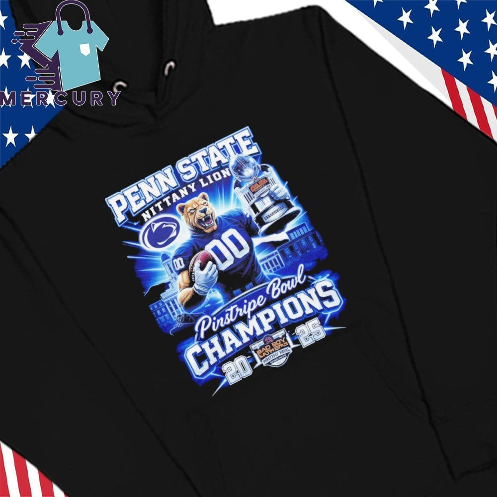 Penn State Nittany Lions 2025 Pinstripe Bowl Champions Mascot Shirt