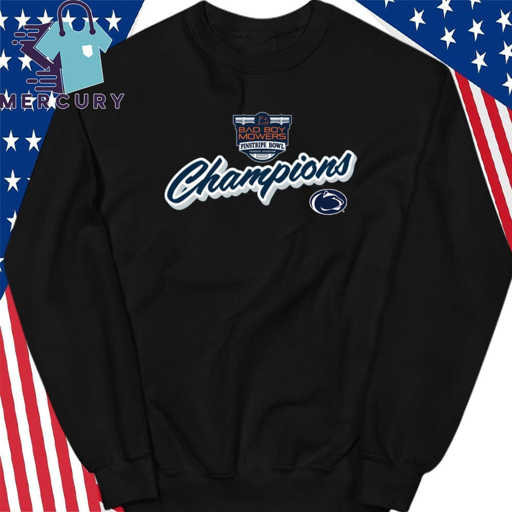 Penn State Nittany Lions Football 2025 Bad Boy Mowers Pinstripe Bowl Champions Shirt