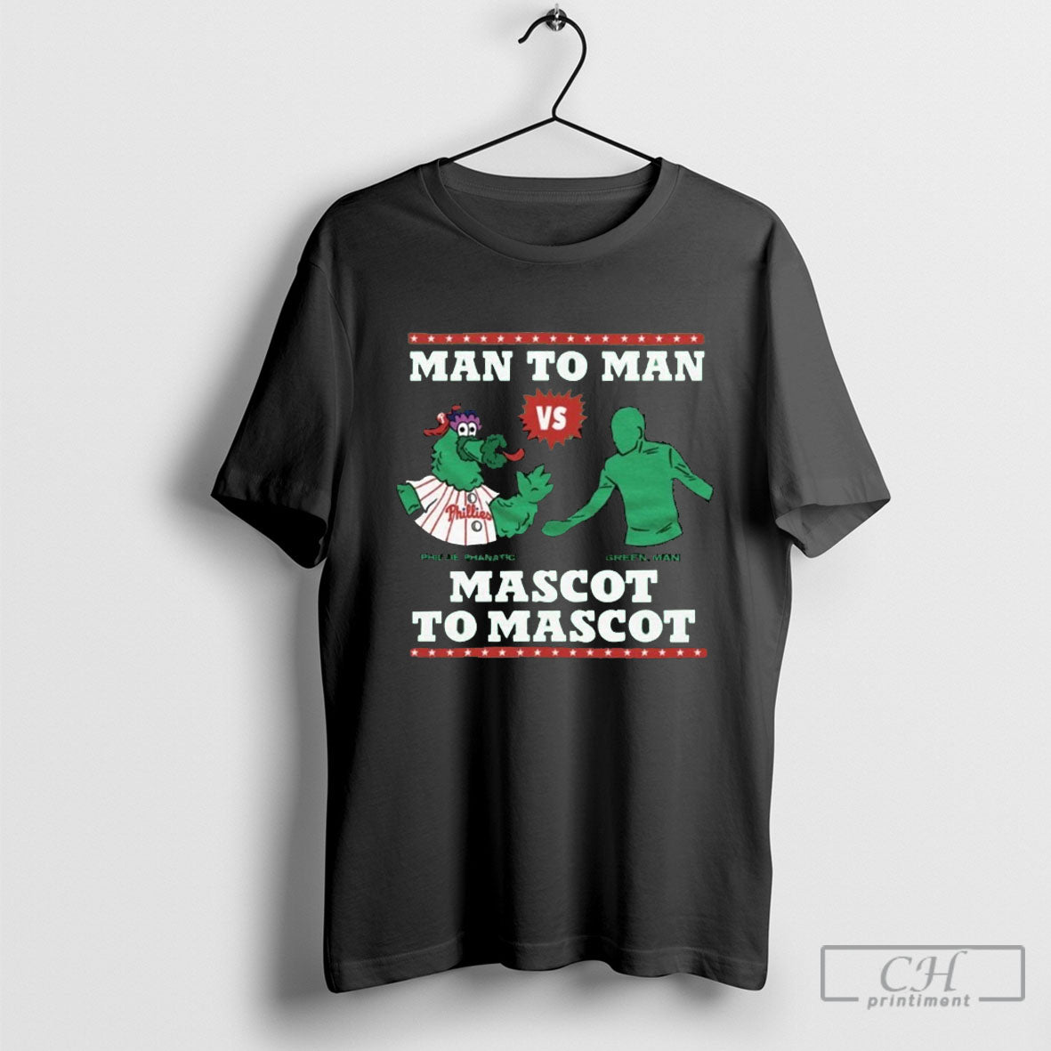 Official Phillie Phanatic Vs Green Man Man To Man Mascot To Mascot Philadelphia Phillies Mlb