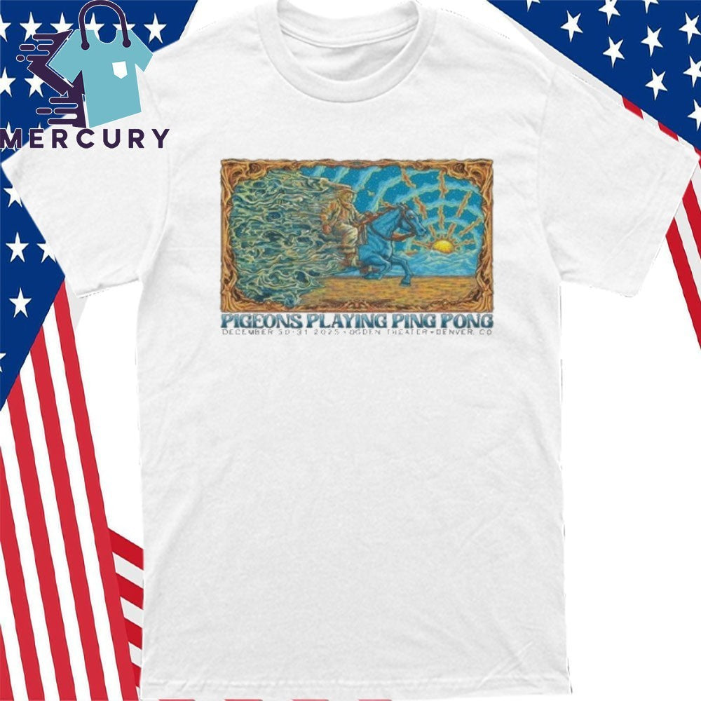 Pigeons Playing Ping Pong Denver NYE Dec 30-31 2025 Shirt