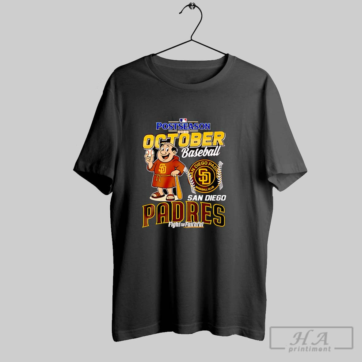 Official Postseason 2025 October Baseball San Diego Padres Fight For The Faithful Mascot