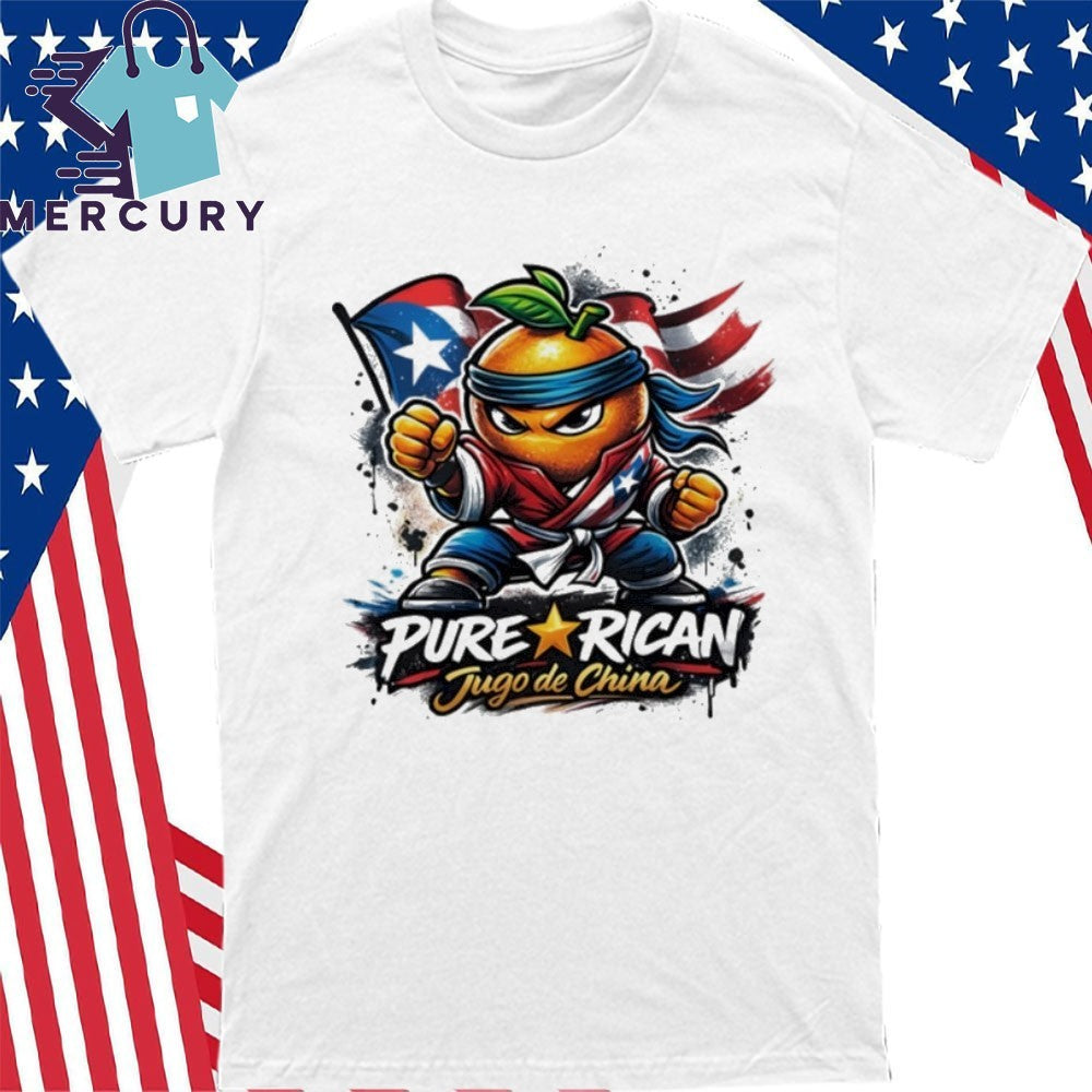 Pure Rican Jugo De China PR Flag Shirt
