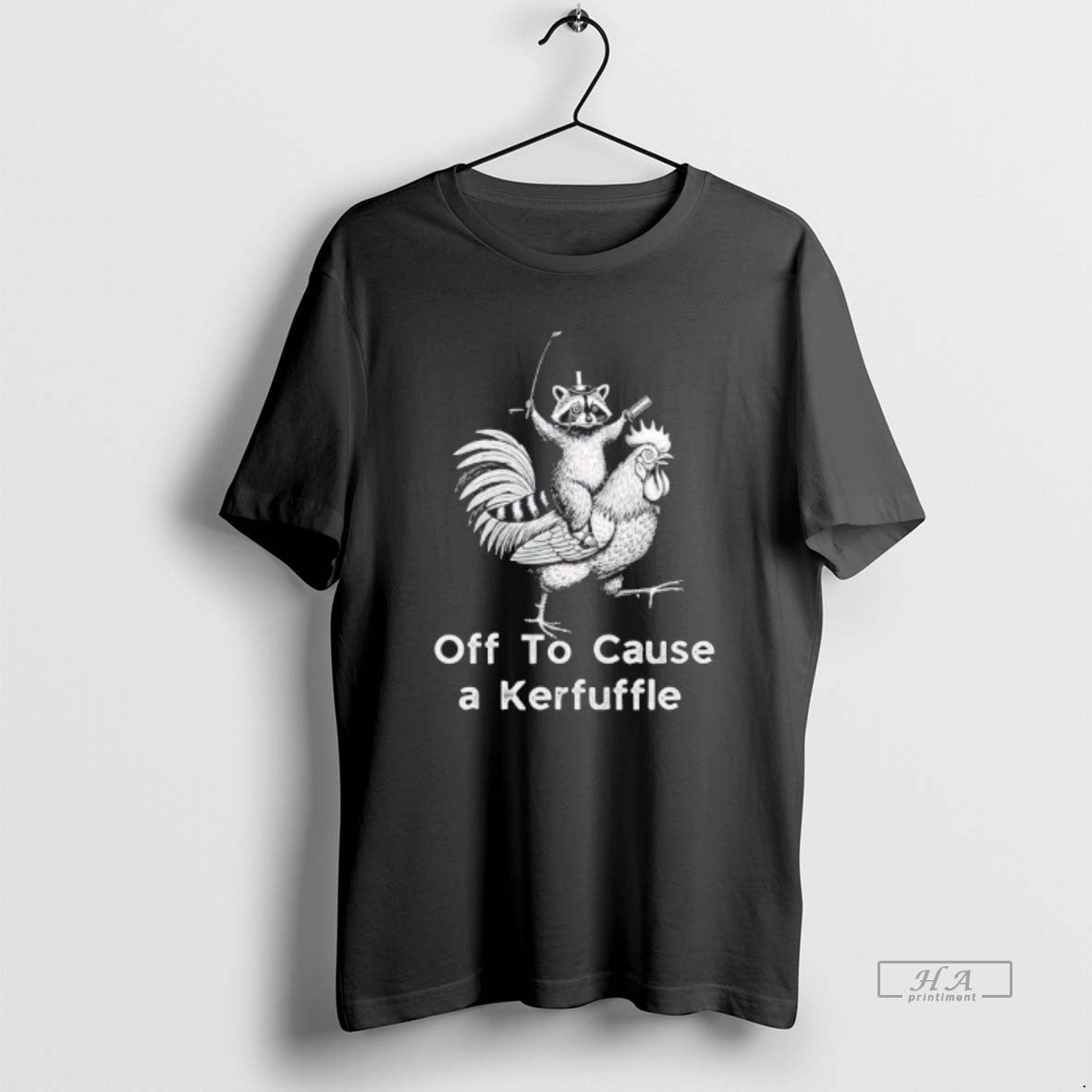 Official Raccoon Riding Chicken Off To Cause A Kerfuffle T-Shirts, Hoodie, Sweatshirt | AU01DripNestTees.com