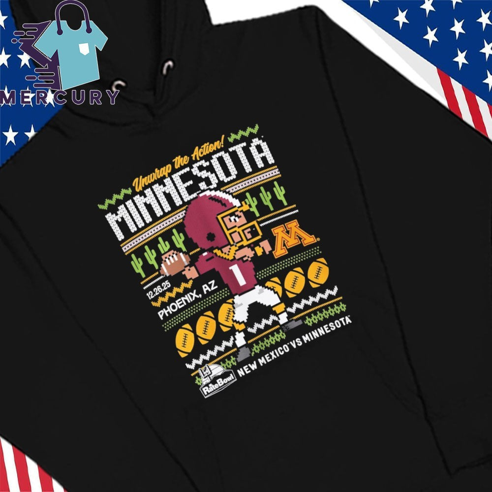Rate Bowl 2025 Minnesota Golden Gophers Pixel Player Shirt