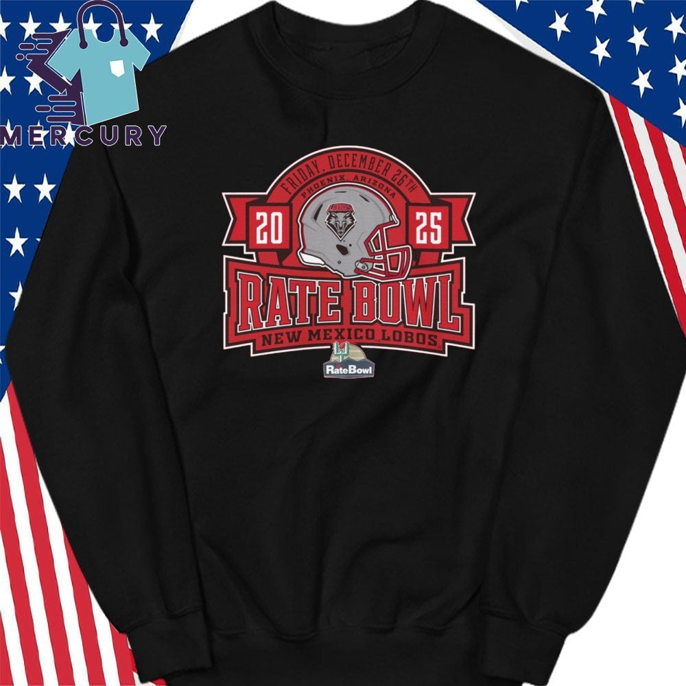 Rate Bowl 2025 New Mexico Lobos Banner Helmet Shirt