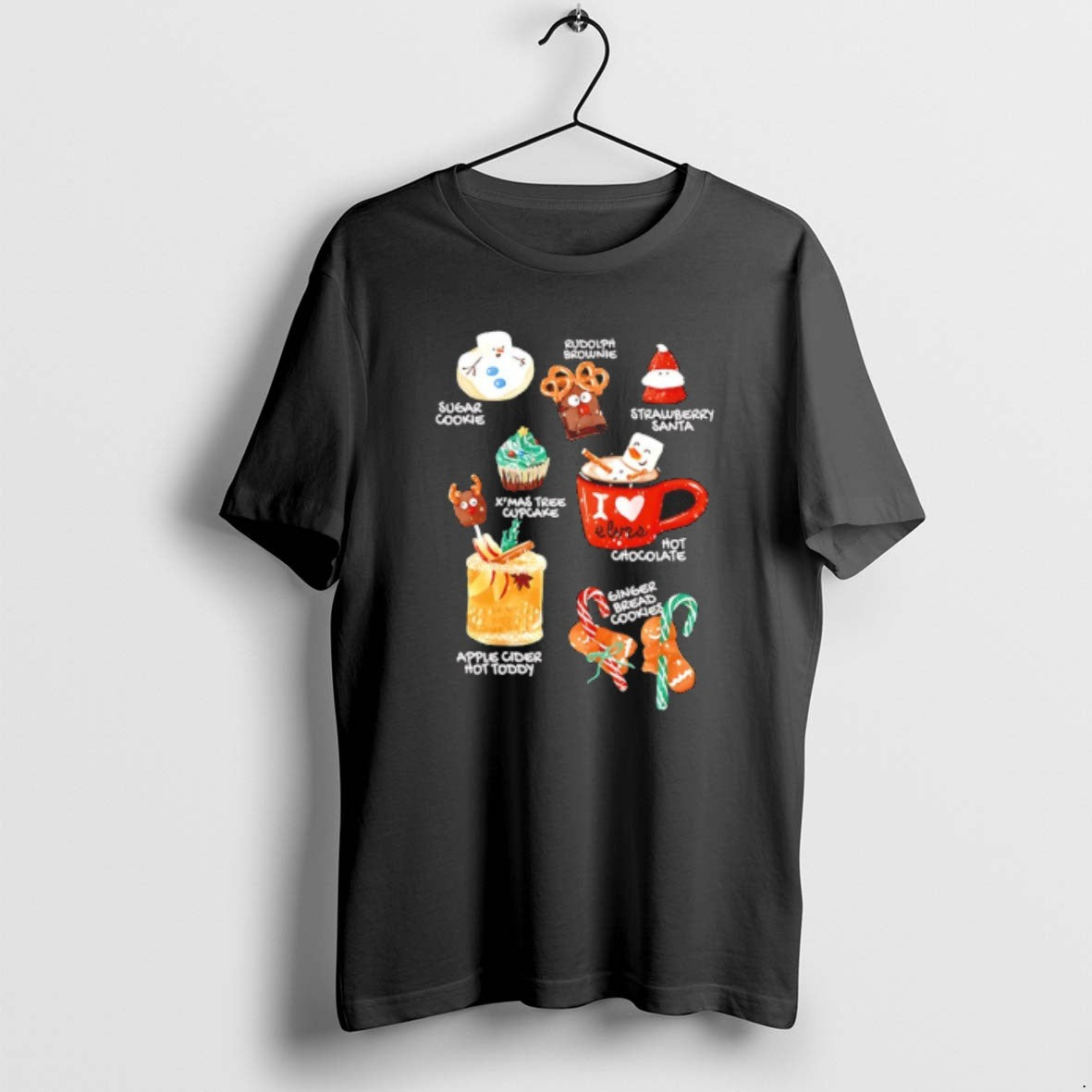 Official Rudolph Brownie Sugar Cookies Hot Chocolate Strawberry Santa Merry Christmas 2025 T-Shirts, Hoodie, Sweatshirt