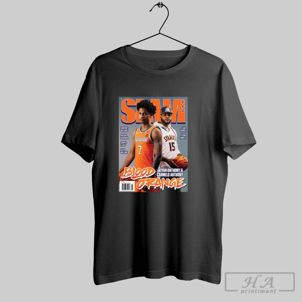 Official Slam Blood Orange Kiyan Anthony And Carmelo Anthony Syracuse Orange Basketball Ncaa Poster