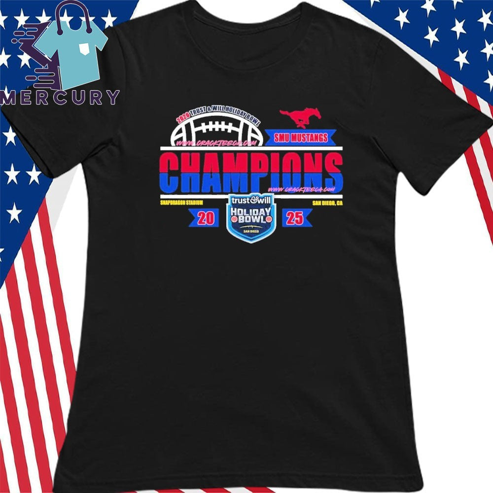 SMU Mustangs Football 2026 Trust & Will Holiday Bowl Locker Room Shirt