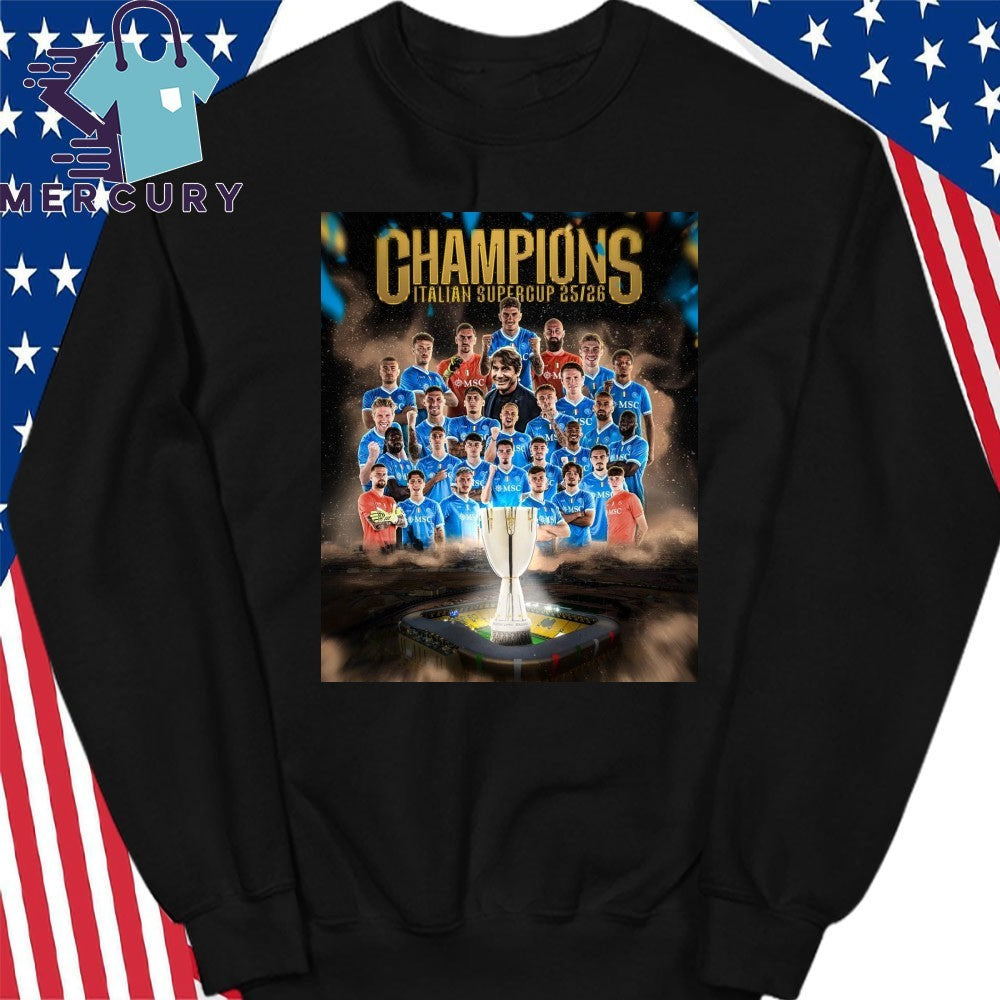 SSC Napoli Is The Champions Italian Supercup Season 2025-26 Shirt