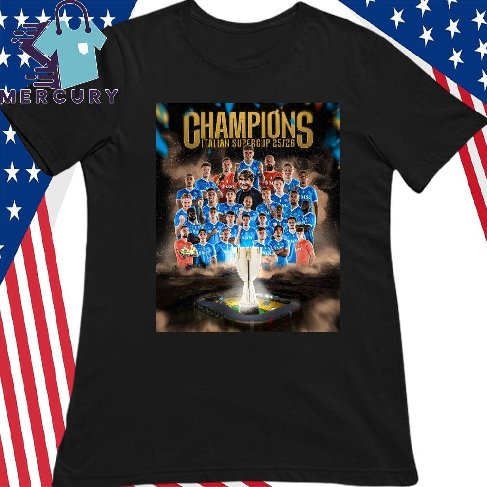 SSC Napoli Is The Champions Italian Supercup Season 2025-26 Shirt