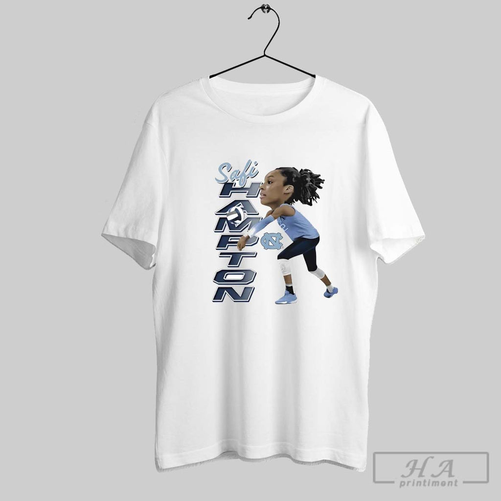 Official Safi Hampton Bumping Caricature Unc Volleyball